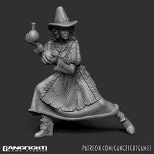 belle sorcière table sorcier potion clerc occidental apothicaire 3d print model - Mito3D