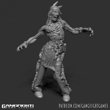 native zombie 3 tabletop undead indian western 3d print model - Mito3D