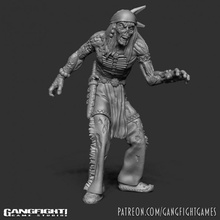 native zombie 2 tabletop undead indian western 3d print model - Mito3D