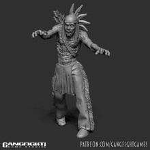 native zombie 1 tabletop undead indian western 3d print model - Mito3D