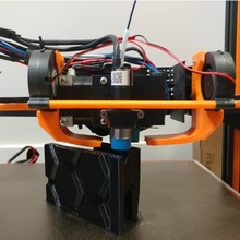 cr 10 ender hemera invertido monte dual 5050 Hermes fanmount e3d cr10 5010 3d print model - Mito3D