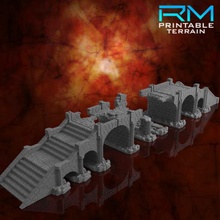 guarda tempestade quebrado ponte tampo mesa jogos guerra Terrrain d ruínas cenário espalhar destroços Pedregulho 3d print model - Mito3D