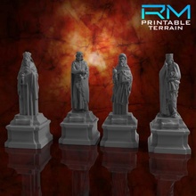 guardia tormenta olvidado reyes reinas mesa fantasía estatua Roca terreno juego guerra d paisaje dispersión 3d print model - Mito3D