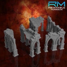 guarda tempestade pilar ruínas tampo mesa fantasia pedra terreno jogos guerra d cenário espalhar 3d print model - Mito3D
