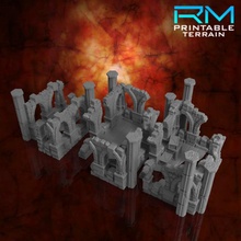 garde tempête ruiné bâtiment coins table fantaisie terrain wargaming cargaison ruines paysage murs dispersion décombres 3d print model - Mito3D