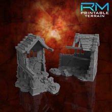Sturmwache modular ruiniert Häuser Tischplatte Terrain Wargaming Ruinen Landschaft 3d print model - Mito3D