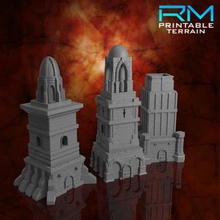 stormguard modular towers tabletop stone terrain tower wargaming d&d scenery 3d print model - Mito3D