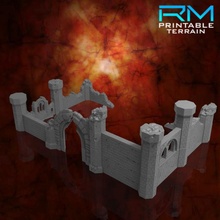 guarda tempestade arruinado catedral tampo mesa modular pedra terreno jogo guerra d ruínas dnd cenário espalhar 3d print model - Mito3D