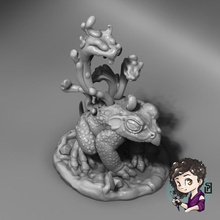 veneno lodo sapo mesa criatura dragones mazmorras figura miniatura d dnd nocivo 3d print model - Mito3D