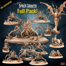 lair spider goddess pack pre-supported models store axe epic fantasy mini model monster rpg miniature monsters boardgame base role tabletop heroes wargame dungeon d&d warriors pathfinder infinite spiders executioner heroines greataxe ragingheroes 3d print model - Mito3D