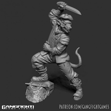 snatchytail - vermyn robber tabletop fantasy steampunk pulp rogue skaven theif 3d print model - Mito3D