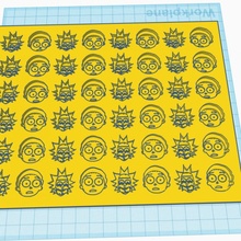 Rick Morty Schimmel Ventilator Kunst gummiartig 3d print model - Mito3D
