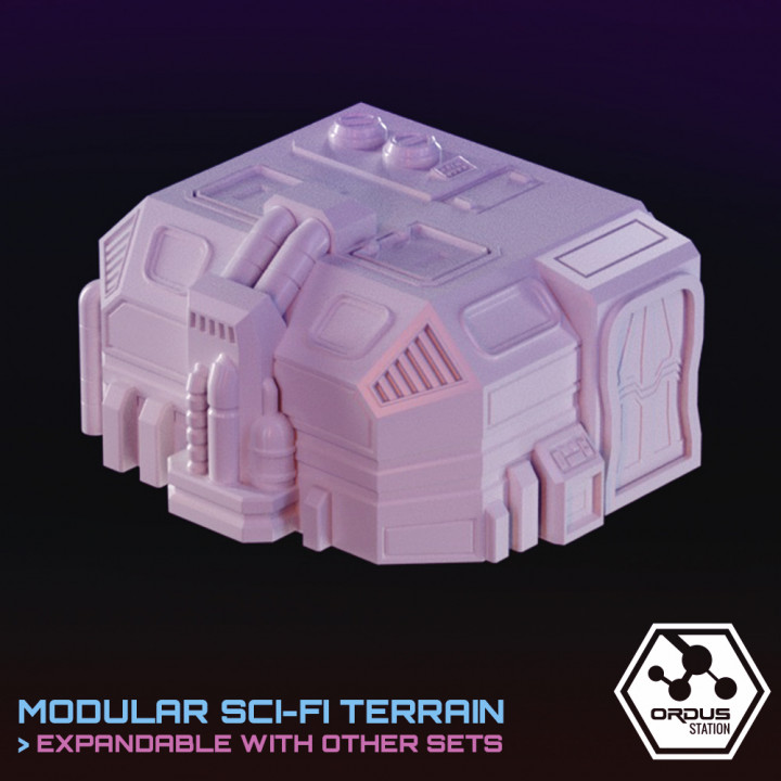 micro hab unité table 40k bâtiment miniatures rpg sci espace terrain marteau guerre miniature nécromonde Mars jeux société jeu plateau infini 28mm paysage 32mm dispersion tuer l'équipe terrainscifi 3D print model - Mito3D