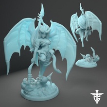 death-scythe succubus tabletop dragons dungeons female monster scythe pathfinder monstergirl 3d print model - Mito3D