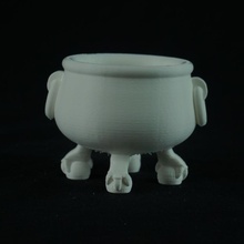 caldero pies garra jardín vela halloween bruja olfato 3d print model - Mito3D
