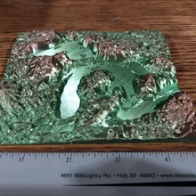 michigan terrain relief map 3d print model - Mito3D