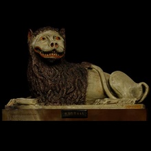 lying lion scan 3d animal collection sculpture colour sitting 3dprintable mammal stockholm faience 3d-scan openglam hallwyl 3d print model - Mito3D