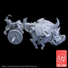 warboss goblin chariot tabletop warhammer goblins ageofsigmar 3d print model - Mito3D