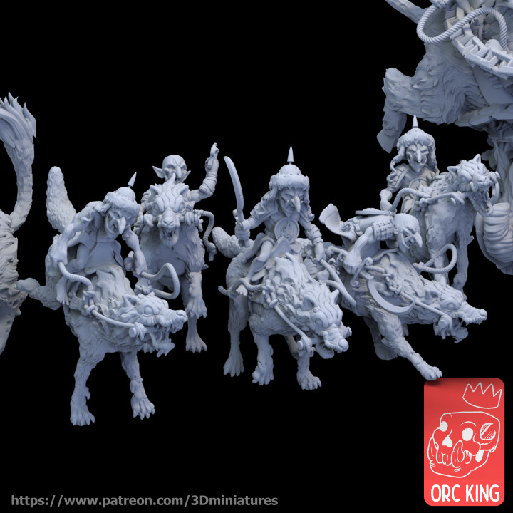 Kurt biniciler masaüstü cin Warhammer goblinler Ageofsigmar 3D print model - Mito3D