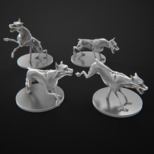 Hunde Zombie Zombizide Tischplatte Zombiedogs 3d print model - Mito3D