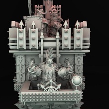 infernal bastion nains table rpg marteau guerre nain jeu rol chaos rois ageofsigmar ninthage raventwinminiatures 3d print model - Mito3D