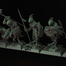 kertenkele skink birim mızrak kalkan masaüstü fantezi rpg Warhammer Zindanlar Ejderhalar rol d Kingsofwar Ageofsigmar yüksek melek dokuzuncu minyatürler 3d print model - Mito3D