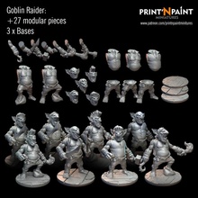 modular goblin raider tabletop dragons dungeons hero wargames warhammer age multi pose dnd 9th goblins sigmar ageofsigmar multi-pose 3d print model - Mito3D