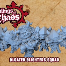 bloated blighters squad tabletop 40k cute soldier chibi troops 3d print model - Mito3D