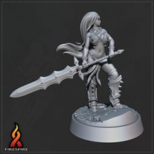 barbarian woman tabletop female warrior nsfw dnd pathfinder 3d print model - Mito3D
