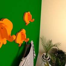 elefante Saco gancho niños decoración casa estante habitación 3d print model - Mito3D