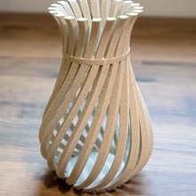 weird twisty vase & garden art decorative fun twist household organic abstract artistic challenging wavy wavey 3d print model - Mito3D