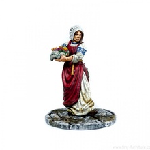 peasant girl tabletop dragons dungeons miniatures roleplay peasants 3d print model - Mito3D