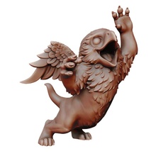 baby griffon tabletop dragons dungeons eagle fantasy monster warhammer miniature dnd 3d print model - Mito3D