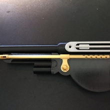 missing pieces mandalorian blaster fan art gun prop star wars mando 3d print model - Mito3D
