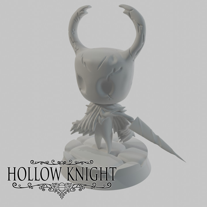 epik oyuk şövalye şekil ayakta durmak hayran Sanat oyunlar video oyunu karakter Hollowknight Teamcherry 3D print model - Mito3D