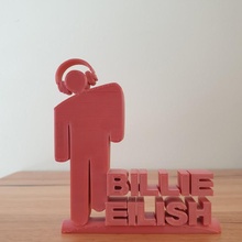 Billie eilish ornement écouteurs cadeau musique étoile pop célébrité 3d print model - Mito3D