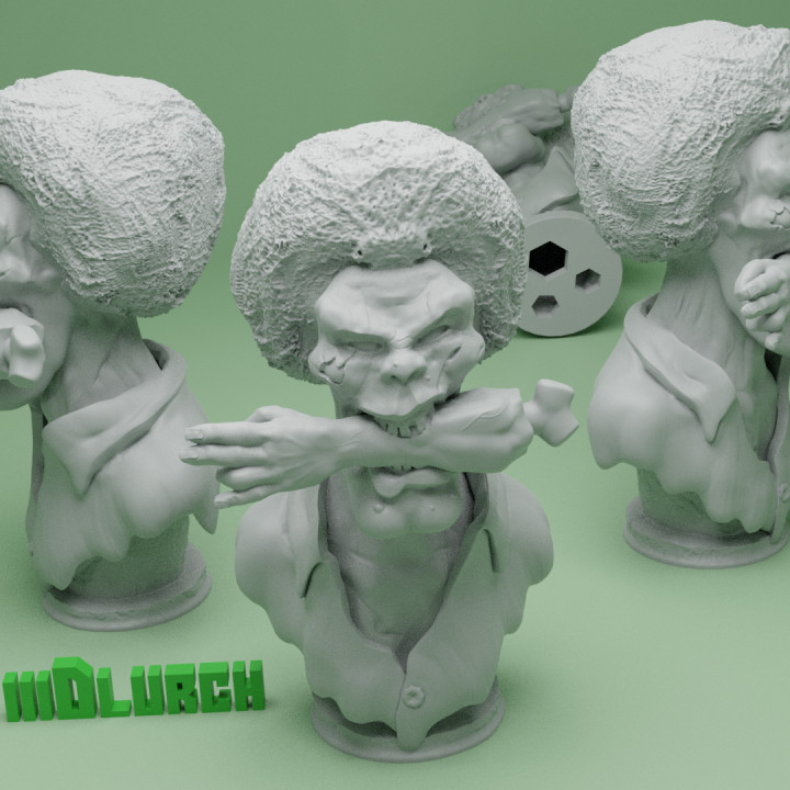 Disko Zombie hohl Fantasie Spaß Hand Monster Comic Statur brust 3D print model - Mito3D