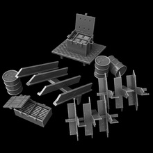 conjunto barricadas tokens tablero juegos mesa 3d print model - Mito3D