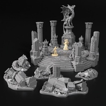 arruinado templo mesa fantasía martillo guerra juego restos sigmar 3d print model - Mito3D