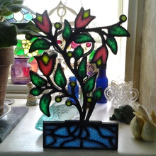 vinha jardim vidro decoração flores luz faux mancha 3d print model - Mito3D