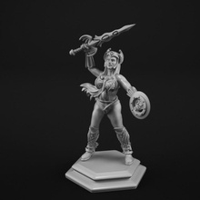 guerrier Princesse table fantaisie figurine fille épée marteau guerre femme bandes dessinées miniature amazone Xena Procuration Valkirya 3d print model - Mito3D