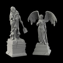 monumental tombes Halloween statue calcul monument église sculpter ange Florence tombe ornemental cathédrale jeter pierre tombale dame charon épique 3d print model - Mito3D