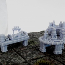 alchimia tavoli attrezzature miniature tavolo officina Dungeons and Dragons dnd dndmini presupposto dndminiature miniere resina in miniatura dnd5thedition distilleria 3d print model - Mito3D
