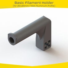 basic filament holder profile aluminum aluminium tslot 20x20mm 3d print model - Mito3D