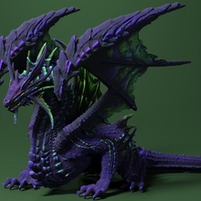 dragon boutique détaillé fantaisie 3dsmax Mudbox highpoly crature 3d print model - Mito3D