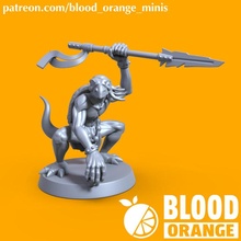 kappa lanceiro sangue laranja miniaturas tampo mesa Japão monstro miniatura samurai dnd 3d print model - Mito3D