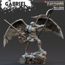 Gabriel tampo mesa miniaturas jogos guerra martelo masmorras Dragões dnd anjos descobridor arcanjo tabletoprpg 3d print model - Mito3D