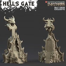 hell's gate tabletop dragon hell skull terrain wargames wargaming dungeonsanddragons volcano dnd lava terraingaming 3d print model - Mito3D