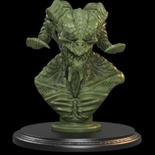 démon buste pre supported table créature diable dragons donjons fantaisie miniatures 3dprinting sculpture dnd 3dpainting 3d print model - Mito3D