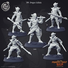 dragon cultists pre-supported tabletop boss dragons dungeons fantasy fight hero rpg cult vault enemy dungeon encounter team cultist npc castnplay npcs 3d print model - Mito3D